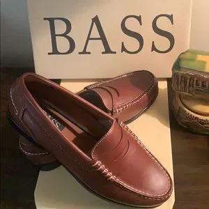 Bass | Shoes | Bass Brown Leather Penny Loafers Shoes Belt  display picture 1